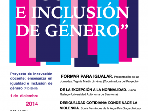 I Jornada «Igualdad e Inclusión de Género»